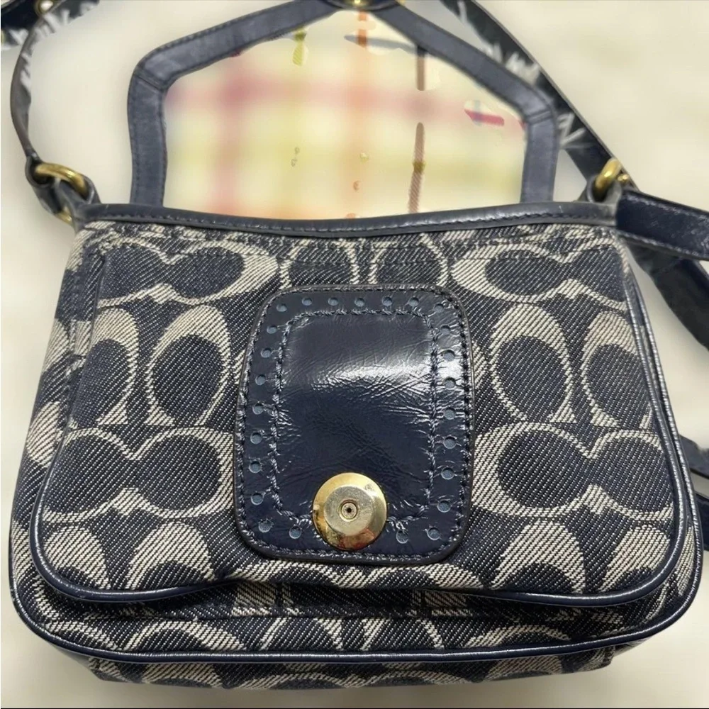 Coach Bleecker Signature Denim Jessie Swing Bag